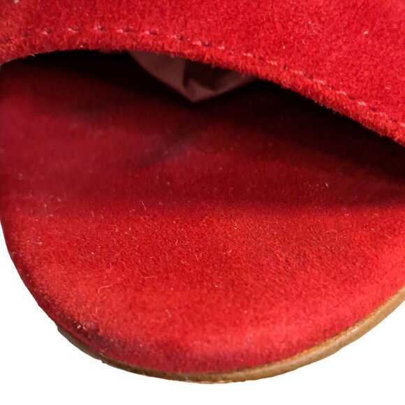 Louise et Cie Lo-Haze Red Leather Suede Ankle Bootie Boots Size 10M/40 - Picture 11 of 11